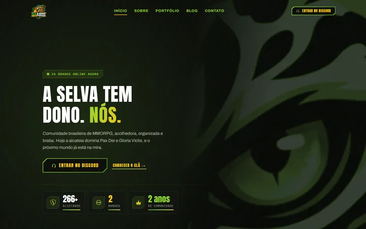 Miniatura do site BRABOS.GG, projeto desenvolvido por Andrei Guedes