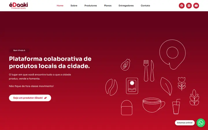 Miniatura do site éDaaki, projeto desenvolvido por Andrei Guedes