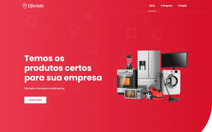 Miniatura do site Ofertaki, projeto desenvolvido por Andrei Guedes